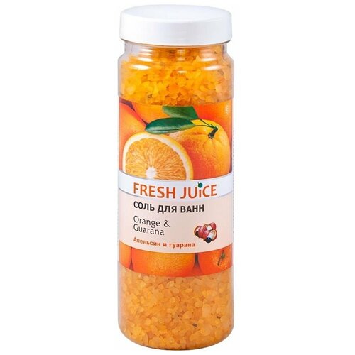 Fresh Juice Соль для ванн Orange and Guarana, 700 г, 700 мл