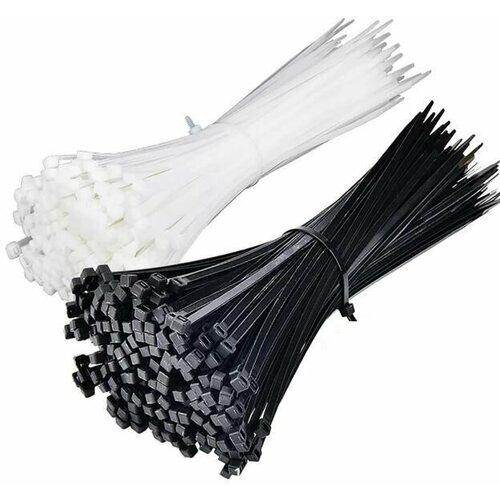 Хомут пластиковый, стяжка кабельная 8х500 мм, белые, 100шт. стяжка кабельная хомут стяжной пластиковый 8х500 мм нейлон черная 100шт