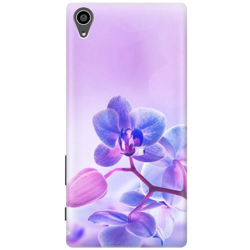 фото Cиликоновый чехол на sony xperia z5 / z5 dual / сони иксперия зет 5 / зет 5 дуал с принтом "лиловые орхидеи" gosso