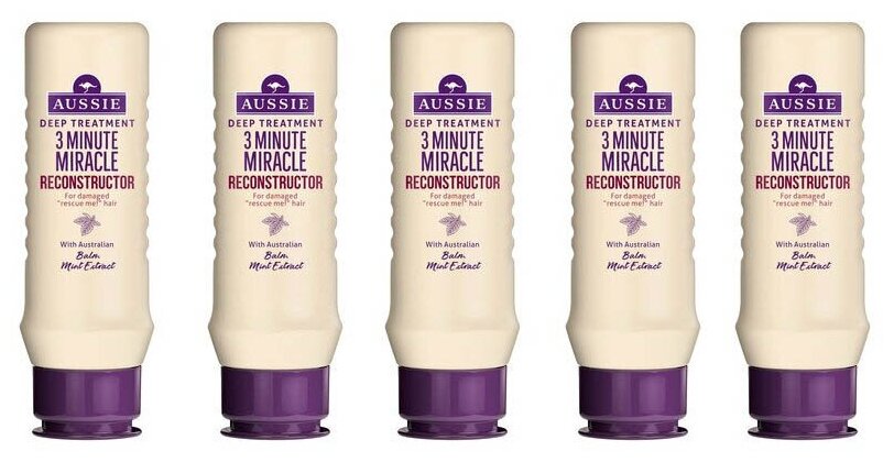 фото Aussie 3 Minute Miracle Reconstructor Реконструктор для волос с маслом ореха макадамия для поврежденных волос