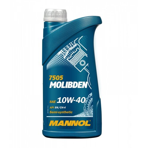 Моторное масло 7505 MANNOL Molibden 10W-40 Полусинтетическое API SN/CH-4 1л