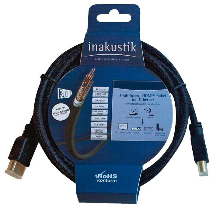 Кабель HDMI INAKUSTIK Blue, 1.5 м