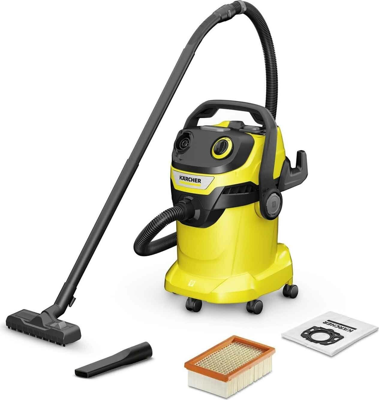 Пылесос строительный Karcher WD 5 V-25/5/22 1100Вт (уборка: сухая/сбор воды) желтый