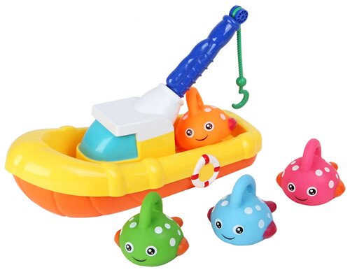 Игрушка для ванной Ути-Пути Рыбацкая лодка 72439, разноцветный