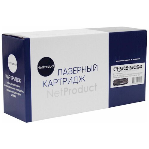 Картридж NetProduct N-C7115A, 2500 стр, черный тонер hp lj 1200 1300 1000w фл 150г b