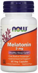 Капсулы NOW Melatonin, 60 г, 3 мг, 60 шт.