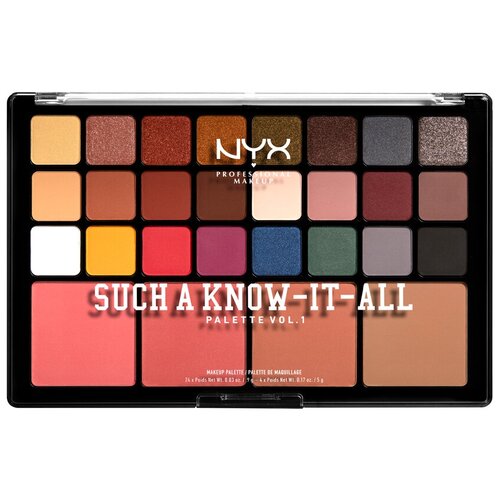 NYX professional makeup Палитра для макияжа глаз и лица Such a know-it-all Palette vol.1