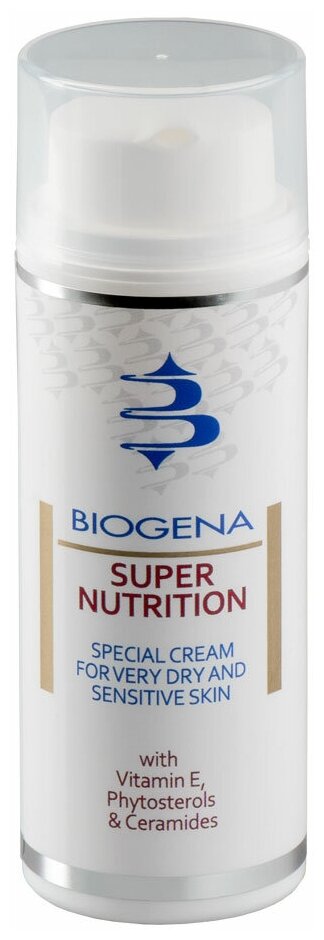 BIOGENA Super nutrition питательный крем для сухой и чувствительной кожи лица, 50 мл