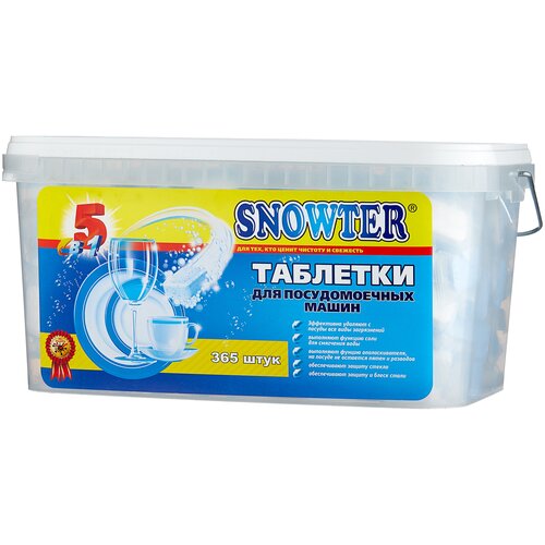 Таблетки для посудомоечной машины Snowter All in 1, 365 шт., 17.54 л, коробка