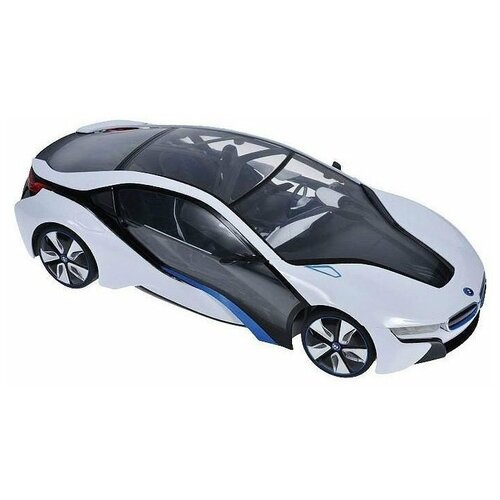 Rastar BMW I8 (49600-11), 1:14, 33 см, белый/черный 