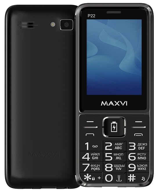 Кнопочный телефон Maxvi P22, черный