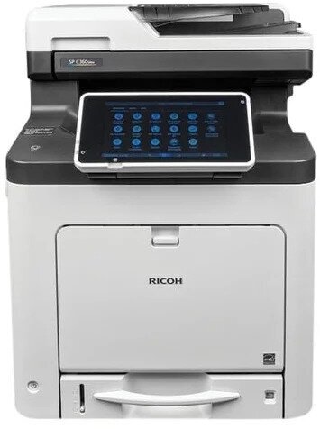 МФУ лазерный Ricoh черно-белая печать, A4, цвет серый [408293] - фото №18