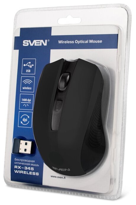 Мышь беспроводная Sven RX-345 мятный