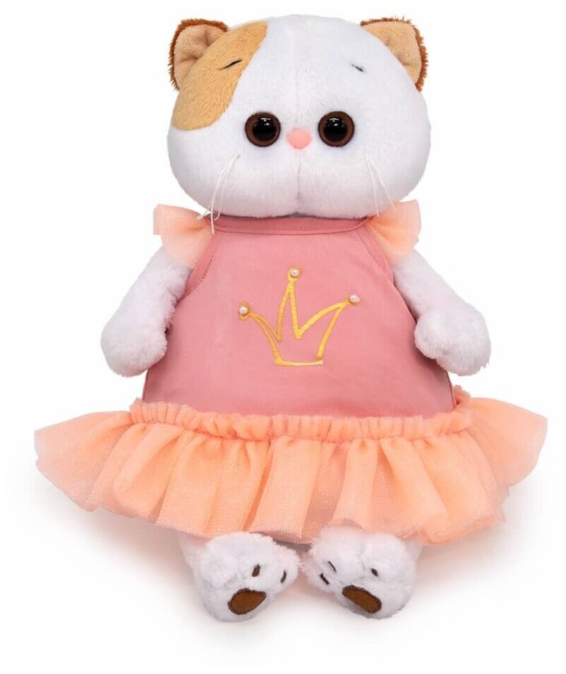 Мягкая игрушка BUDI BASA Кошка Ли-Ли в платье с короной 27 см