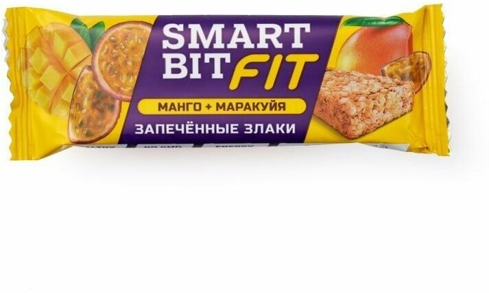 Батончик SMARTBIT FIT "Манго и маракуйя" 15 штук по 45г. - фотография № 6