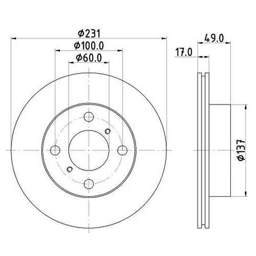 фото Тормозной диск nisshinbo nd9009k для suzuki alto, wagon r