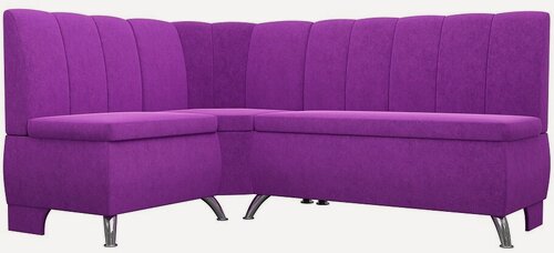 Изображение товара Кухонный диван Кантри угловой Фиолетовый Вельвет, 173х135х88 см, с ящиком для белья