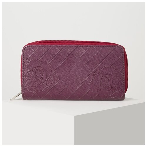 фото Кошелек жен 08-01-01 анита, 19*4,5*9,5 4 отд на молниях, д/карт, д/монет, бордовый 4695107 сима-ленд