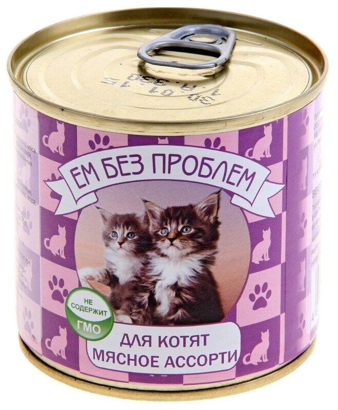 Ем без проблем консервы для котят (паштет) (Мясное ассорти, 410 г.) - фото №5