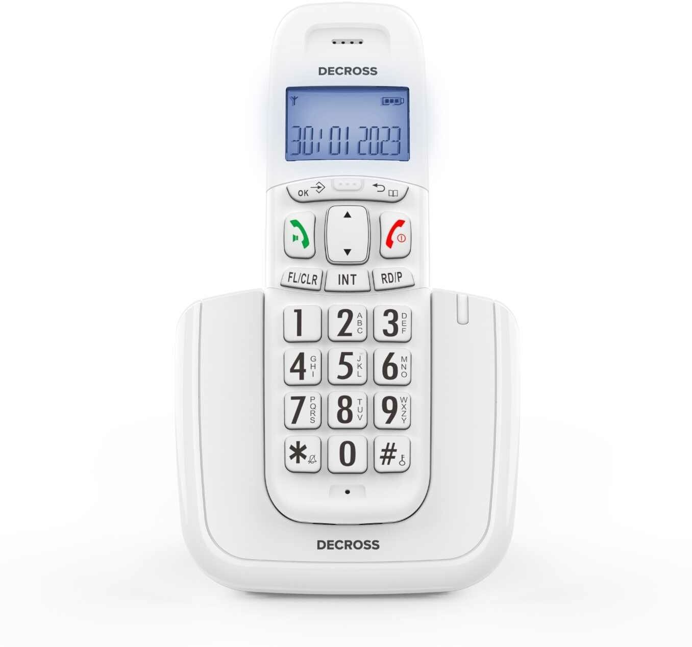 Радиотелефон Dect Decross DC1004 белый .