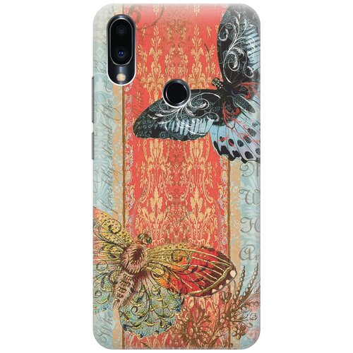 фото Re:pa накладка transparent для meizu note 9 с принтом "две бабочки"