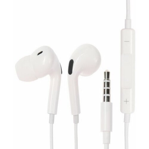 Наушники Stereo Headset SP18 вакуумные микрофон 19 Ом 35 mm 12 м белые 81200₽