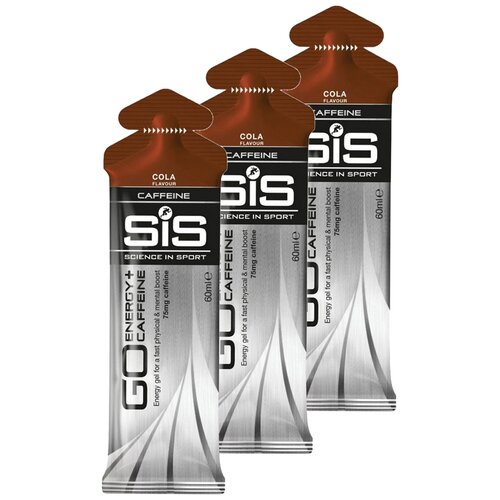 набор гелей variety pack go isotonic energy gels 7шт разных вкусов SiS, Гель изотонический углеводный с кофеином 75мг GO ENERGY+CAFFEINE GEL, 3шт по 60мл (кола)