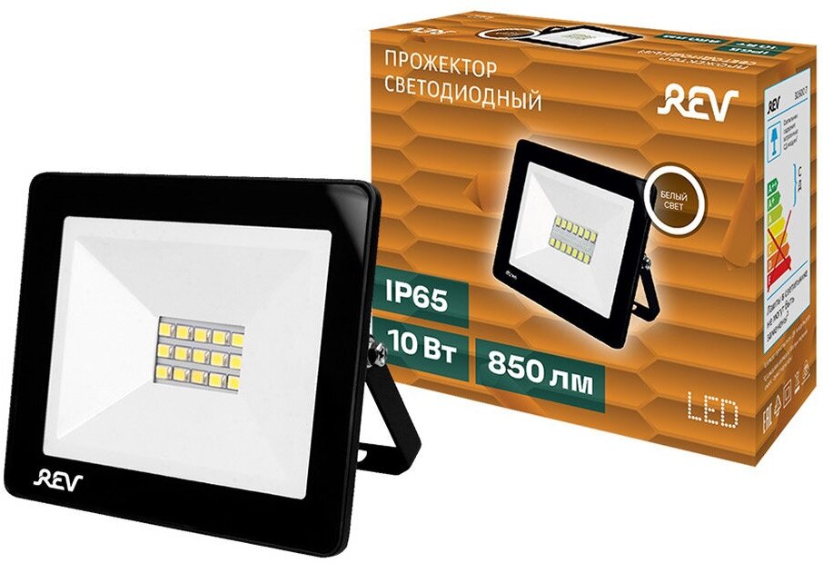 Прожектор светодиодный Rev ДО-10 4000К 10 Вт IP65 черный (32600 7)
