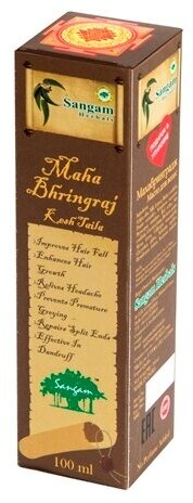 MAHA BHRINGRAJ Kesh Taila, Sangam Herbals (махабринградж Масло для волос, Сангам Хербалс), 100 мл.