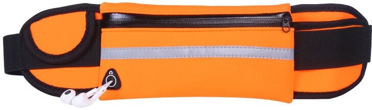 Сумка спортивная, сумка для бега и фитнеса на пояс(оранжевый) - фотография № 4