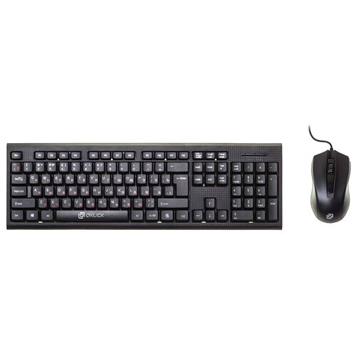 Комплект мыши и клавиатуры Oklick 621M IRU черный USB