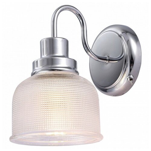 фото Бра arte lamp, 1х40w, хром, размеры (мм)-150х220х200, плафон - неокрашенный