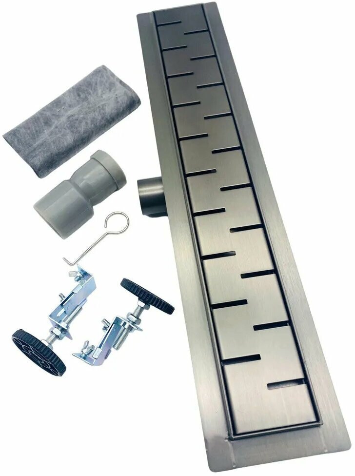 Трап для душа Tim 70х400мм (воронёная сталь) — фото 1