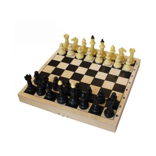 владспортпром шахматы шашки игровая доска в комплекте Владспортпром Шахматы 934 коричневый игровая доска в комплекте