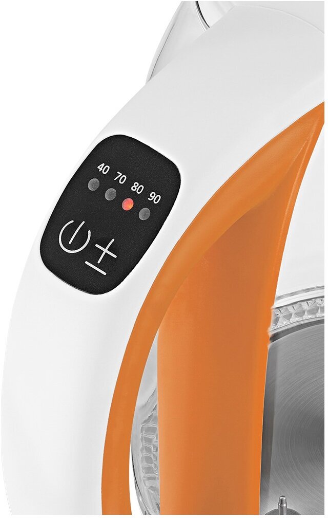 Чайник электрический KitFort , 2200Вт, белый и оранжевый - фото №19