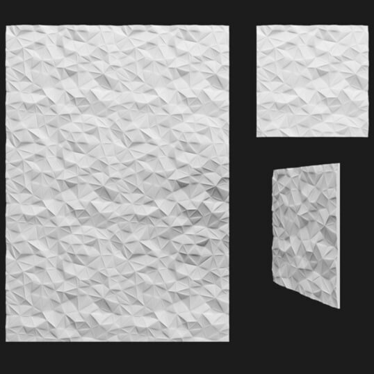 фото Гипсовые 3Д панели 50х50 "Мятая бумага"