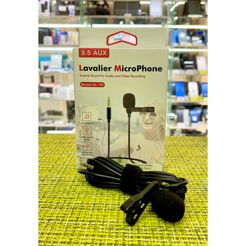 Микрофон для мобильного устройства Lavalier GL-119 черный 59000₽
