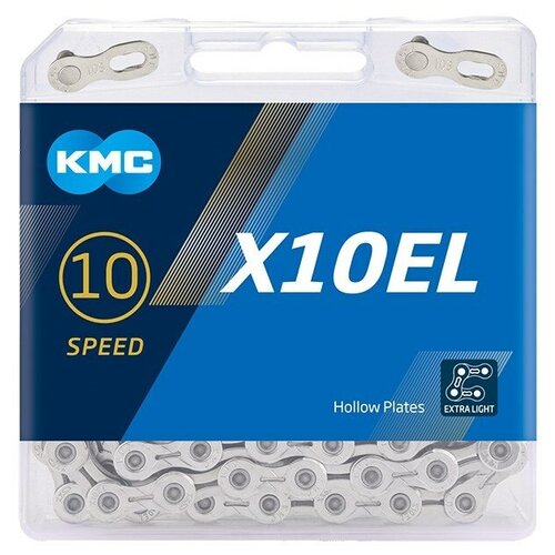 KMC Цепь KMC X10EL Silver, 10 скоростей, 114 звеньев