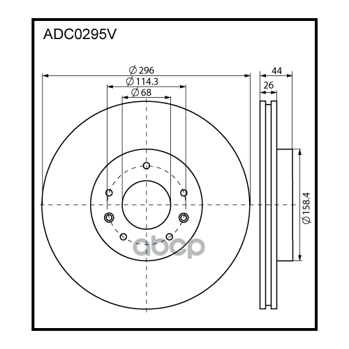 Диск Тормозной | Перед | ALLIED NIPPON арт. ADC0295V