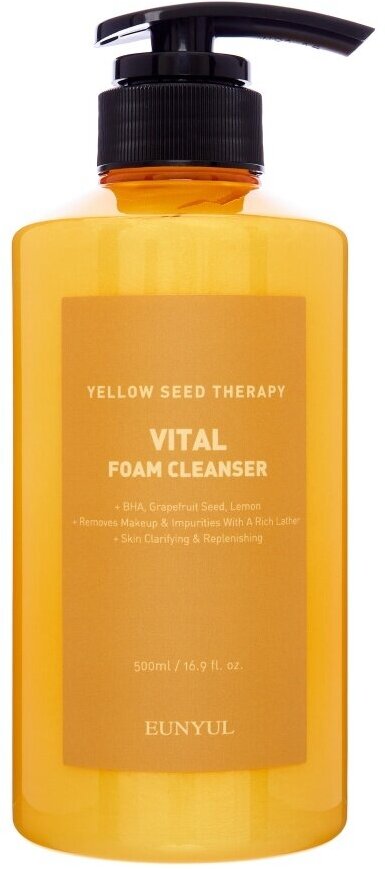 EUNYUL Yellow Seed Therapy Vital Foam Cleanser Освежающая пенка для умывания с фруктовыми экстрактами 500мл