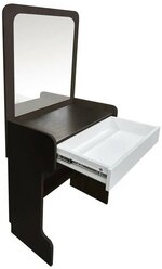 Туалетный столик (60 см) с зеркалом и ящиком (венге с белым) В145*Ш60*Г36