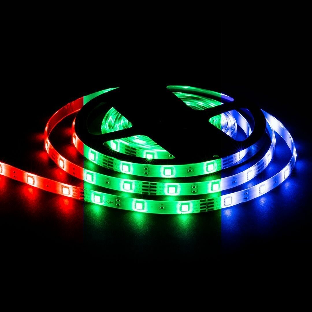 Светодиодная лента 12В 72Вт/м smd5050 30д/м IP65 ширина подложки 10мм 5м RGB