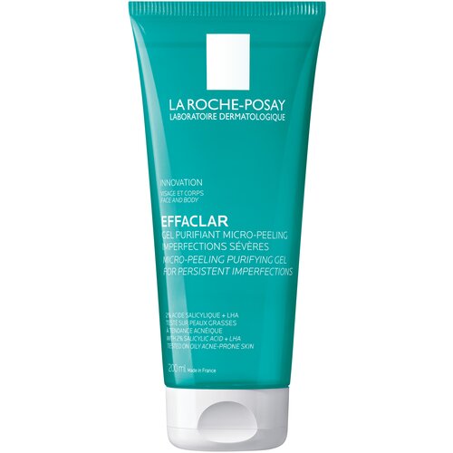 La Roche-Posay Effaclar очищающий гель для лица, 200 мл гель для лица la roche posay effaclar очищающий пенящийся гель для жирной кожи склонной к акне