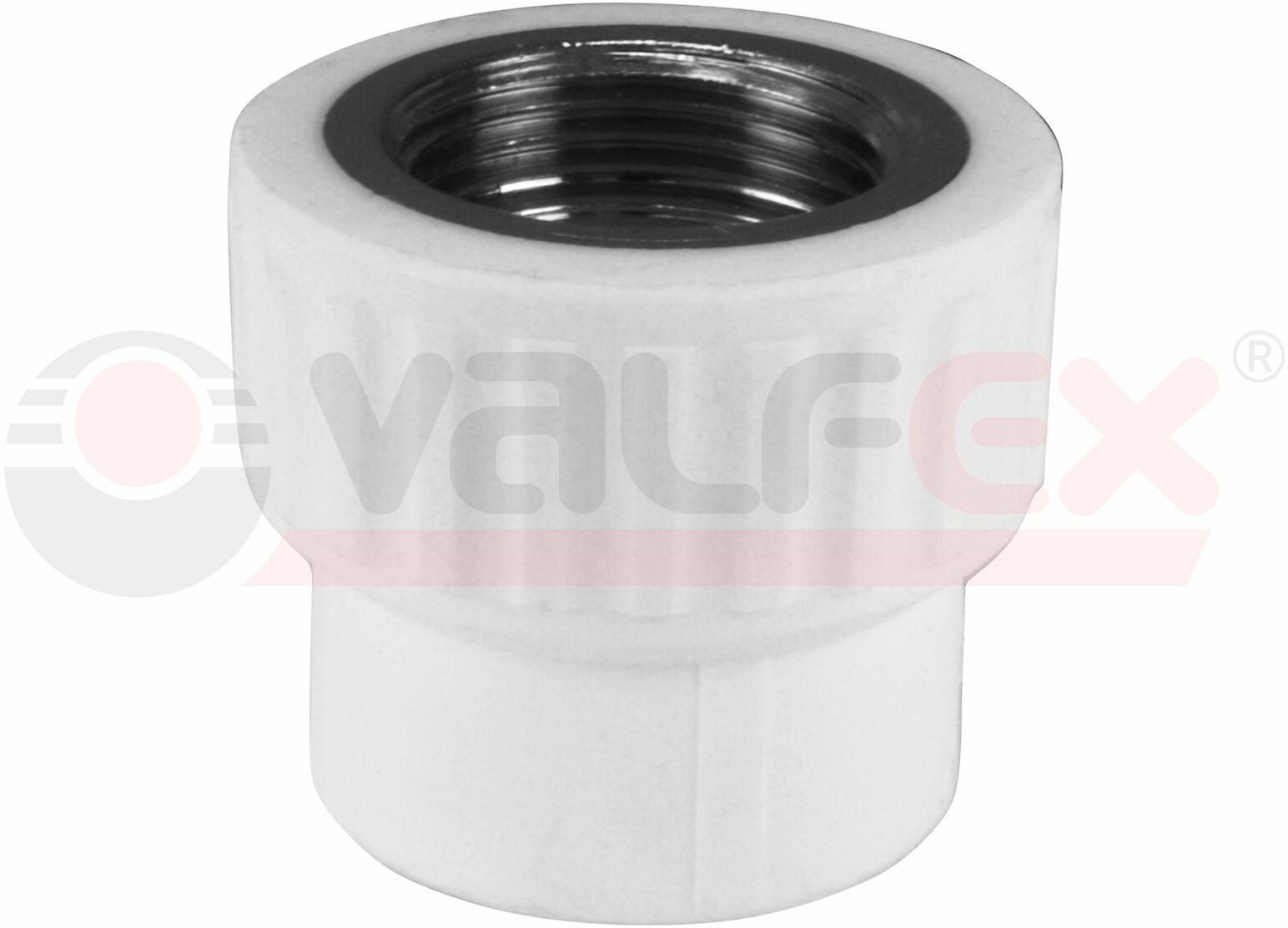 фото Муфта переходная с внутренней резьбой 20 x 1/2" (150/30) (Valfex) белая