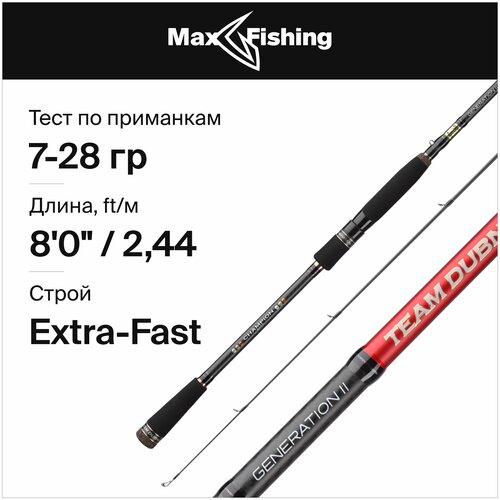 фото Спиннинг champion rods team dubna generation ii 802m, от 7-28гр,244см