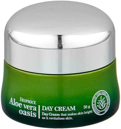 Deoproce Aloe Vera Oasis Day Cream Питательный дневной крем для лица Алое вера, 50 мл