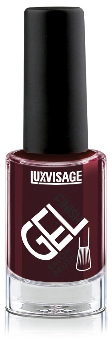 Лак LUXVISAGE Gel finish, 9 мл, 9 бордовый тёмный