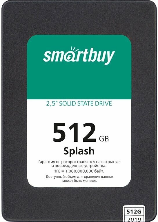 Твердотельный накопитель SmartBuy Splash 2019 512Gb SBSSD-512GT-MX902-25S3