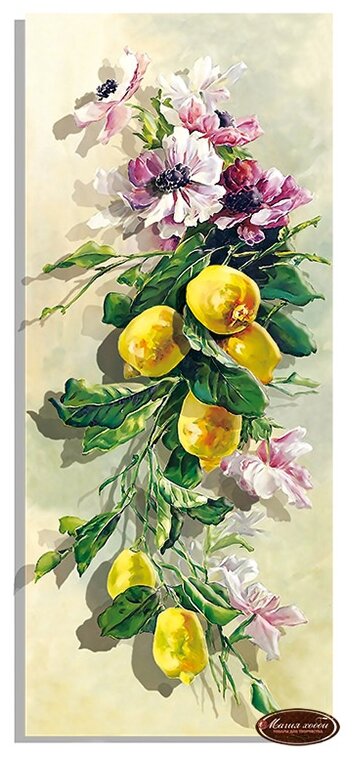 Папертоль "Анемоны и лимоны" 20*47см." - РТ150199 Магия Хобби. Набор карт для творчества 3Д картина для домашнего декора