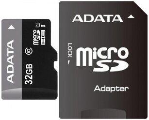 Карта памяти MicroSD 32Гб ADATA AUSDH32GUICL10-RA1